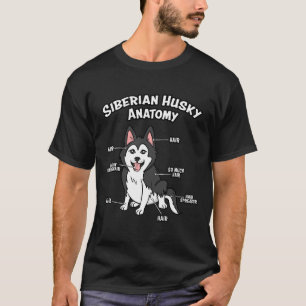 Anatomin i Siberian husky Rolig hund T Shirt