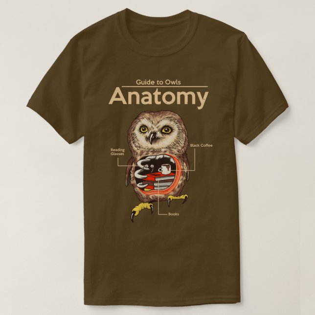 Anatomin i Uggla T Shirt (Design framsida)