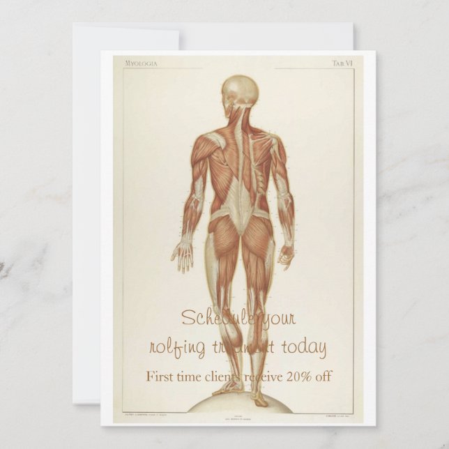 Anatomisk baksida inbjudningar (Framsida)