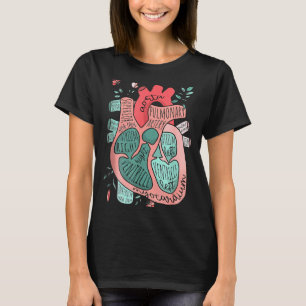Anatomisk hjärta kardiologi Icu Cvicu sjukskötersk T Shirt