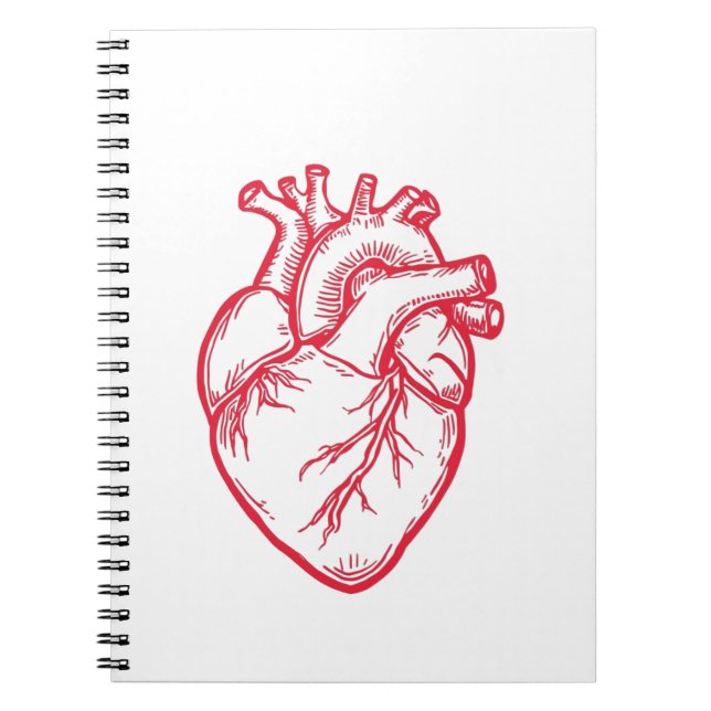 Anatomisk Hjärtans Dag T-Shirt Anteckningsbok (Framsidan)