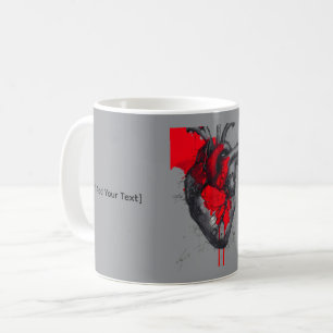 Anatomisk hjärtteckning Trash Polka Art-mugg Kaffemugg