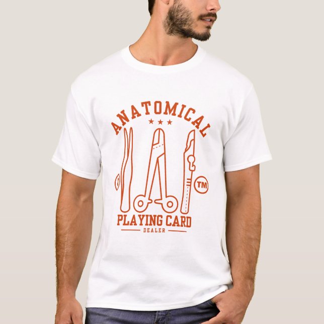 Anatomisk spelkortförsäljare t shirt (Framsida)