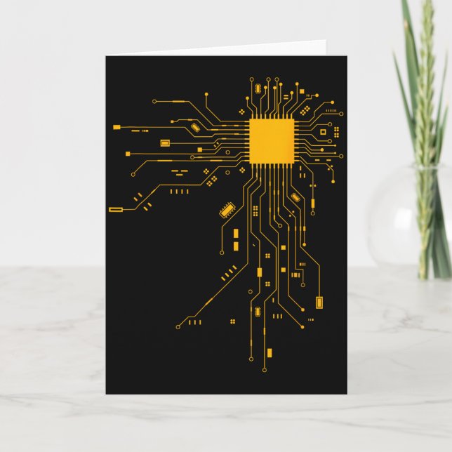 Anatomiska hjärt CPU-processor Datavetenskap Pr Kort (Framsida)