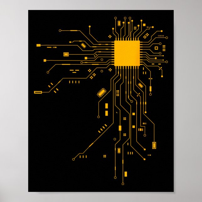 Anatomiska hjärt CPU-processor Datavetenskap Pr Poster (Framsidan)
