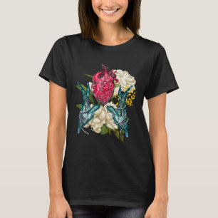 Anatomiska hjärtan och blommor doktor valentin t shirt