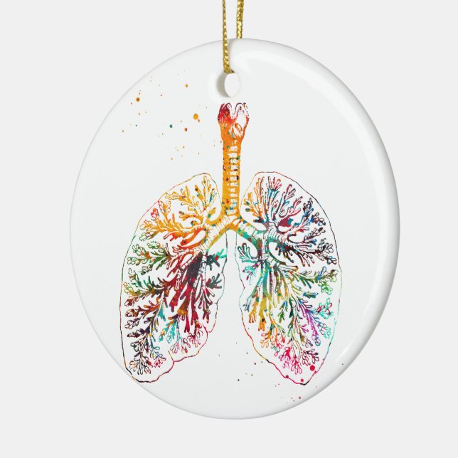 Anatomiska lungor julgransprydnad keramik (Vänster)