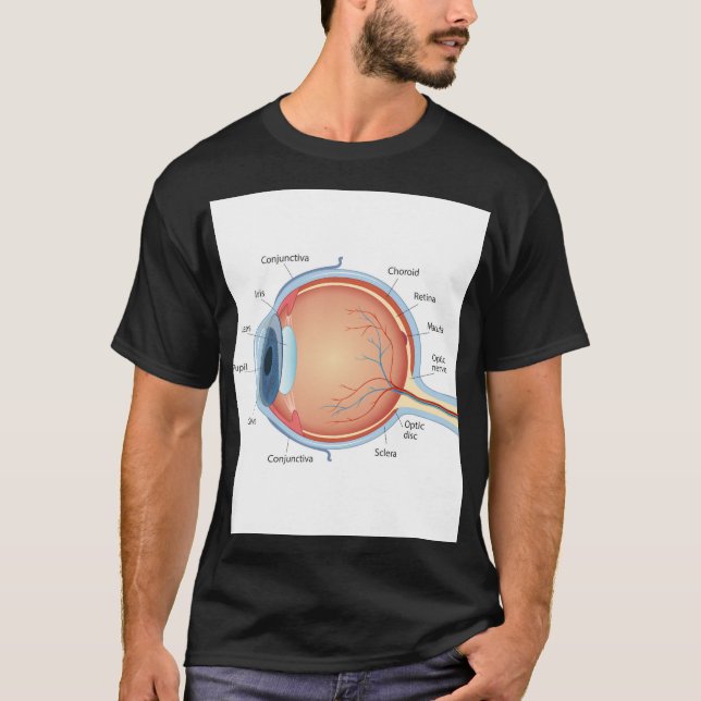 Anatomiskt diagram över öga t shirt (Framsida)