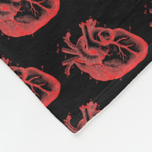 Anatomiskt hårtorn Mysigt svart rött blanket Fleecefilt