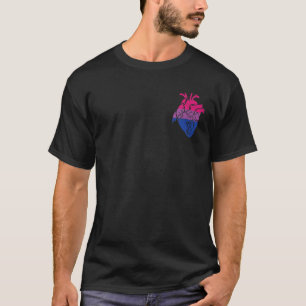 Anatomiskt Heart Bisexual Pride Bi Flagga LGBTQ Nu T Shirt