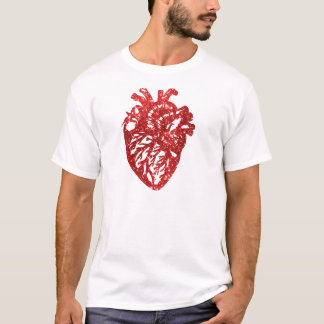 Anatomiskt Heart Glitter Effect Shirt T