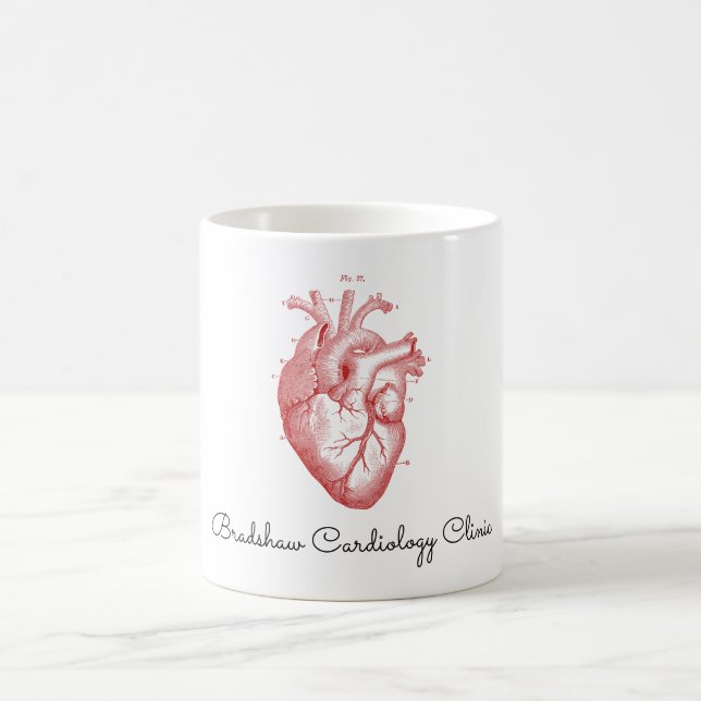 Anatomiskt Heart Medical Office eget namn Kaffemugg (Center)