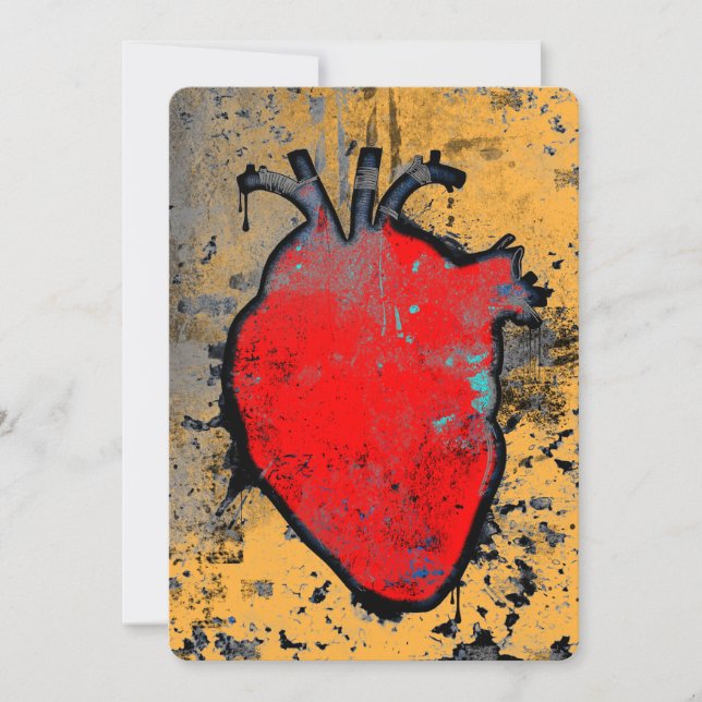 anatomiskt hjärta inbjudningar (Framsida)