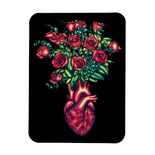 Anatomiskt hjärta med Ro, hjärtsvikt Magnet (Vertikal)