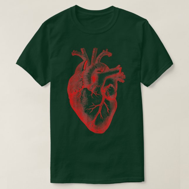 Anatomiskt hjärta som sprider Kärlek Artsy Valenti T Shirt (Design framsida)