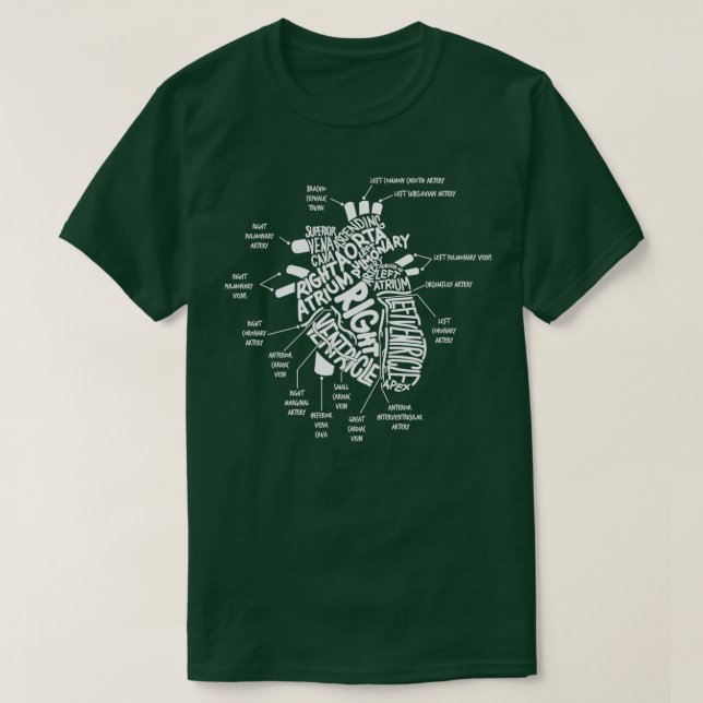 Anatomiskt Hjärtat Anatomiskt hjärtdiagram T Shirt (Design framsida)
