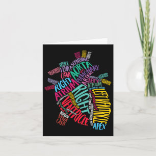 Anatomiskt hjärtdesign Hjärtkardiovaskulärt Icu Kort