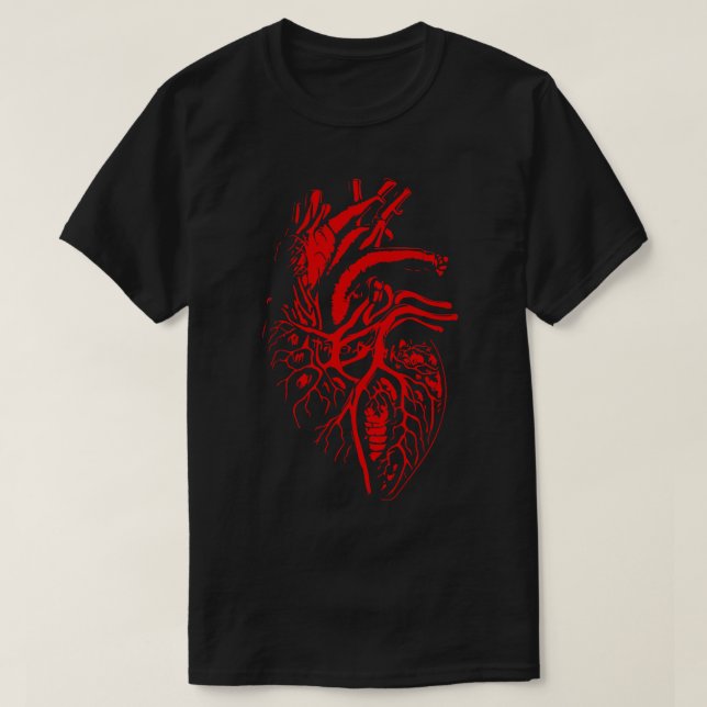 anatomiskt humant hjärta t shirt (Design framsida)