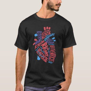 Anatomiskt humant hjärtkardiologi Medicinskt hjärt T Shirt