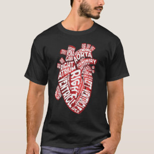 Anatomiskt humant hjärtkardiologi Medicinskt hjärt T Shirt