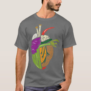 Anatomiskt korrekt hjärta från grönsaker t shirt