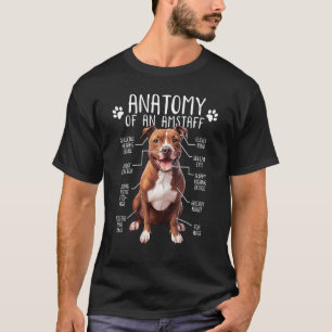 Anatomy American Stafford Terrier Hund Amstaff T Shirt