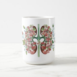 Anatomy blommigt Kidney-illustration Kaffemugg