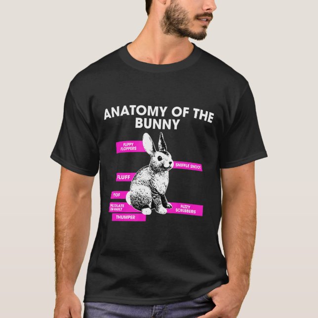 Anatomy Bunny Rabbit T Shirt (Framsida)