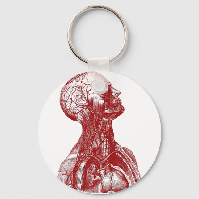 Anatomy Bust Red Nyckelring (Framsida)