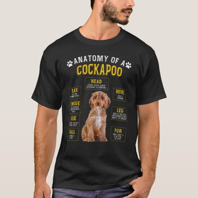 Anatomy Cockapoo for Women Manar T Shirt (Framsida)