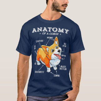 Anatomy Corgi Hund T Shirt