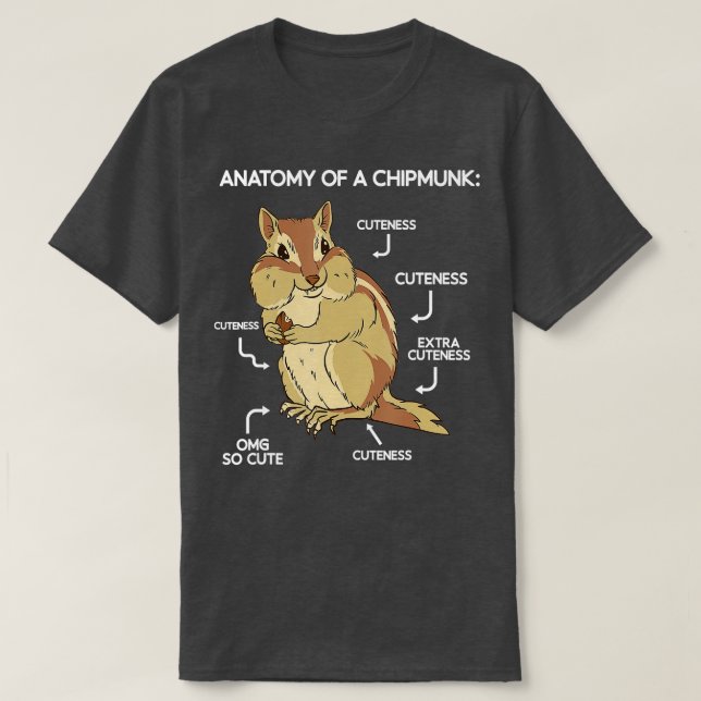 Anatomy Cute Chipmunk T Shirt (Design framsida)