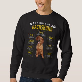 Anatomy Dachshund for Women Manar Lång Ärmad Tröja