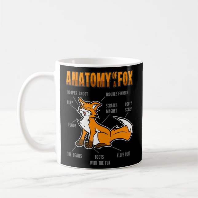 Anatomy Fox Hårig Fursona Kaffemugg (Vänster)