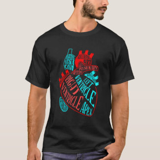 Anatomy Heart Aorta Veins Doktor Nurse Cardiologis T Shirt