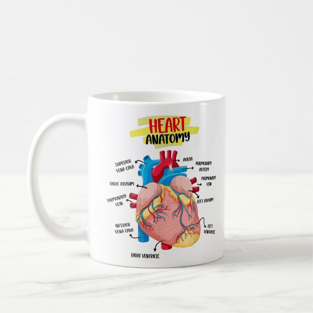 Anatomy Human Heart Cardiologists Doktor Anatomica Kaffemugg (Vänster)