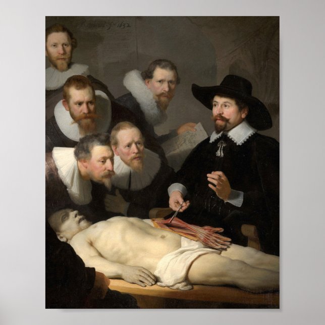 Anatomy Lesson Dr Nicolaes Tulp Rembrandt Poster (Framsidan)
