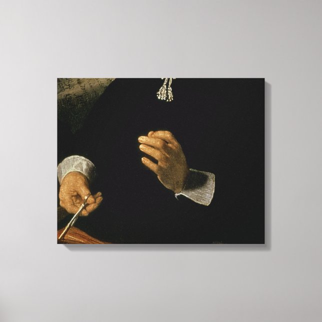 Anatomy Lesson of Dr Nicolaes Tulp, 1632 Canvastryck (Framsida)