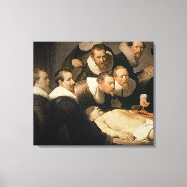Anatomy Lesson of Dr Nicolaes Tulp, 1632 Canvastryck (Framsida)