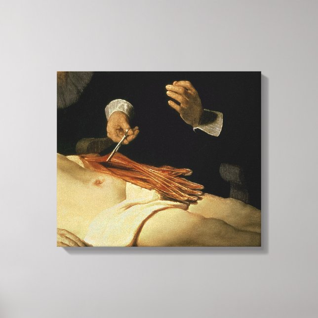 Anatomy Lesson of Dr Nicolaes Tulp, 1632 Canvastryck (Framsida)