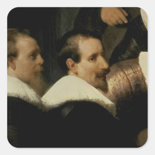 Anatomy Lesson of Dr Nicolaes Tulp, 1632 Fyrkantigt Klistermärke