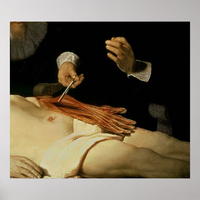 Anatomy Lesson of Dr Nicolaes Tulp, 1632 Poster (Framsidan)