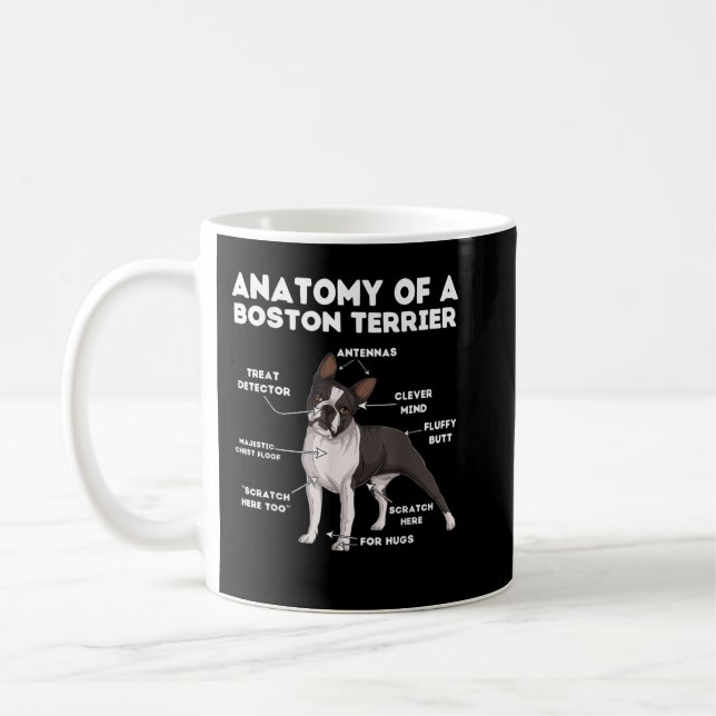 Anatomy of a Boston Terrier Kaffemugg (Vänster)