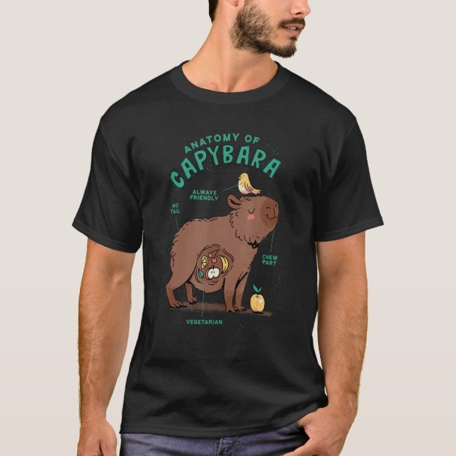 Anatomy of a Capybara T Shirt (Framsida)