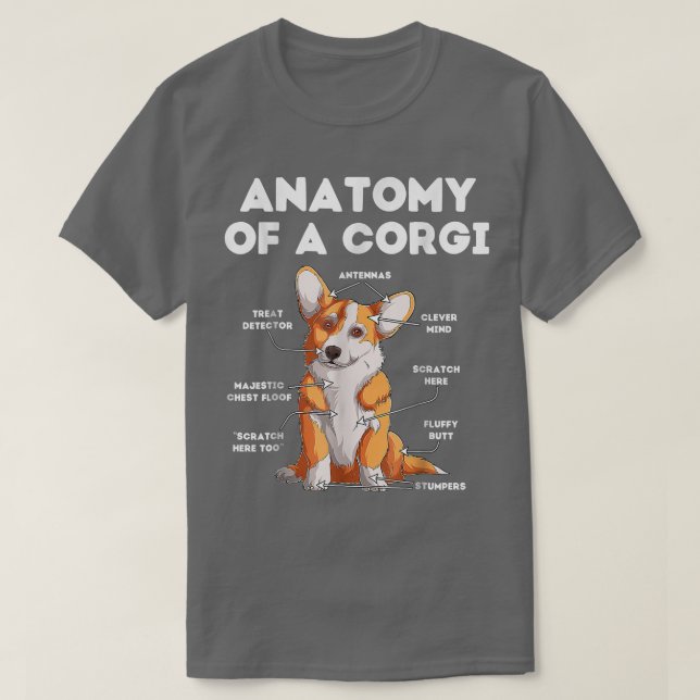 Anatomy of a Corgi  T Shirt (Design framsida)