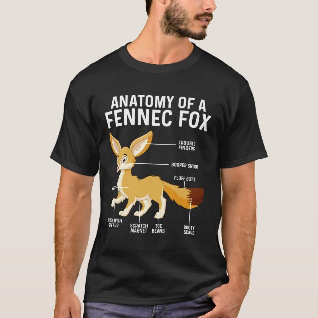 Anatomy Of A Fennec Fox  Fennec Foxes T Shirt (Framsida)