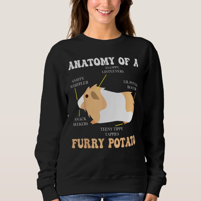 Anatomy Of A Furry Potato Guinea Pig  Clothing 1 T Shirt (Framsida)