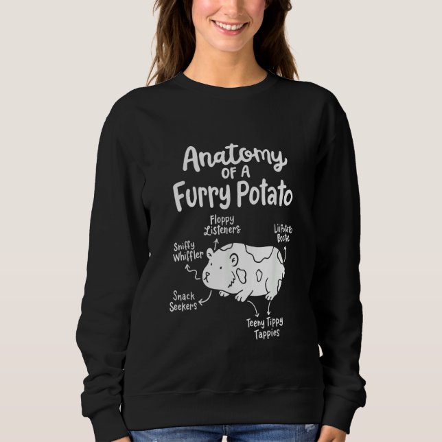 Anatomy of a Furry Potato Guinea Pig T Shirt (Framsida)