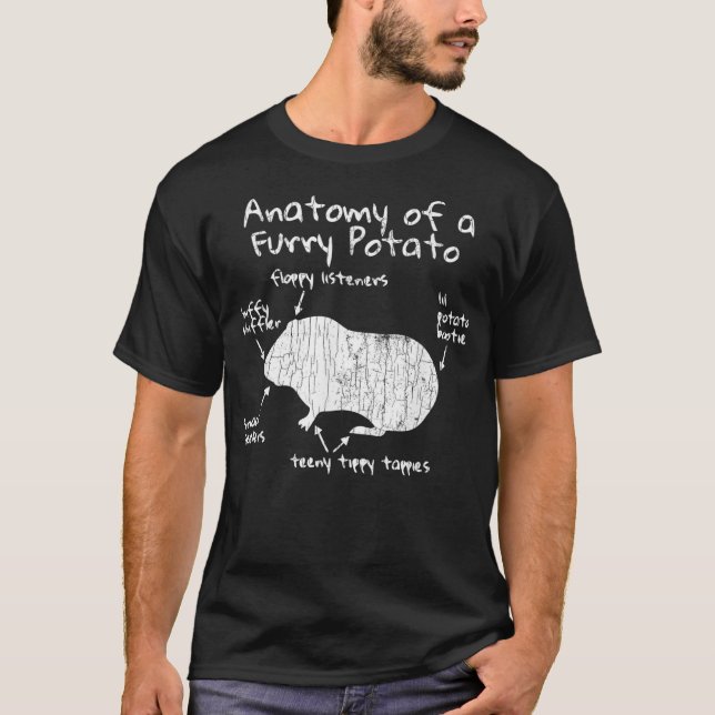 Anatomy Of A Guinea Pig Funny Owner Graphic _1  T Shirt (Framsida)