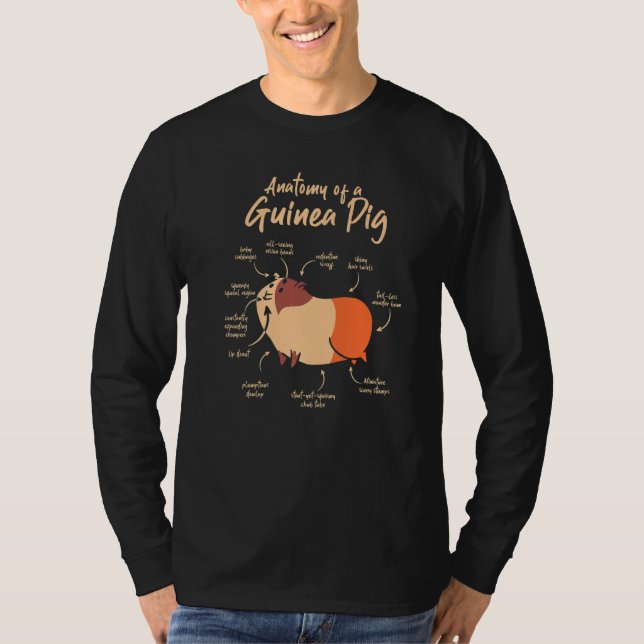 Anatomy Of A Guinea Pig Graphic Owner Pet Cavy Ani T Shirt (Framsida)